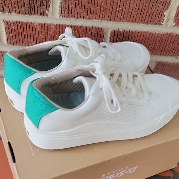 Women's Dr. Scholl's Time Off Sneakers White And Green - Picture 5 of 8